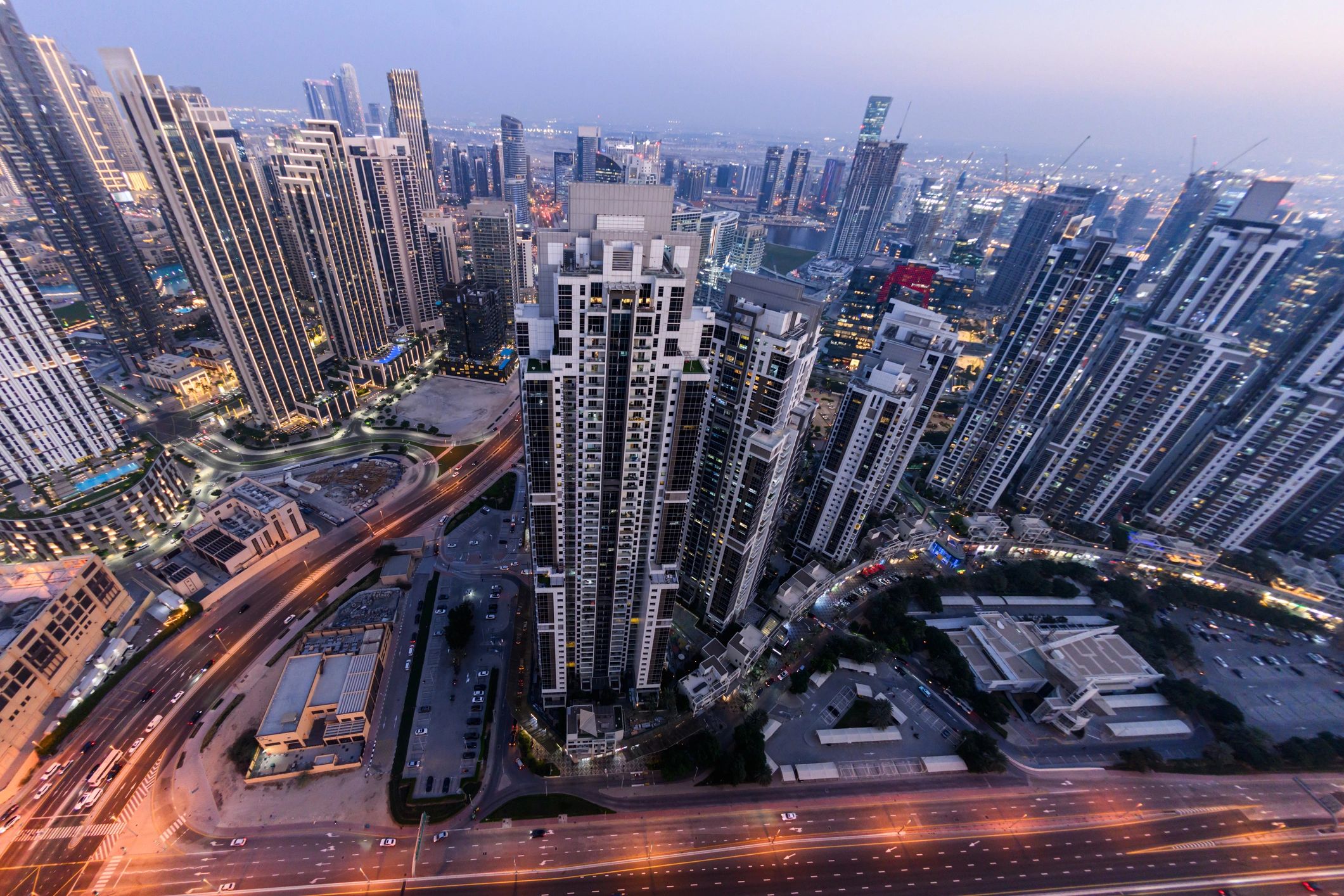 Dubai commercial skyline representing ambitious development